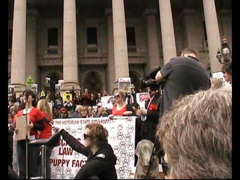 Noelene Beasley at Puppy Farm Awareness Day Rally, Melbourne 2010