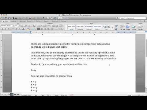 Objective C Tutorials   18   Comparison operators