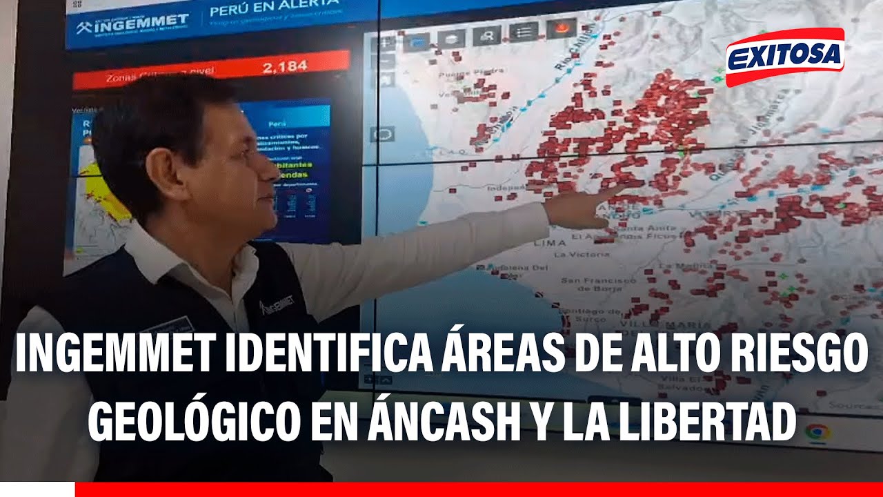 🔴🔵 Ingemmet identifica áreas de alto riesgo geológico en Áncash y La Libertad tras sismo de 6.0