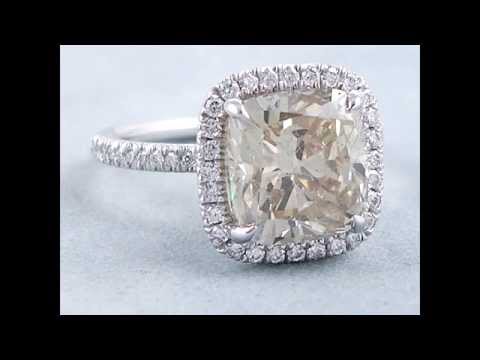 4.22 ctw Cushion Cut Diamond Engagement Ring - BigDiamondsUSA