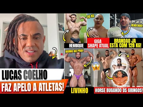 LUCAS COELHO FAZ APELO A ATLETAS! BRANDAO JA COM 128KG! HORSE BUGANDO OS GRINGOS! LIVINHO, HENRIQUE!
