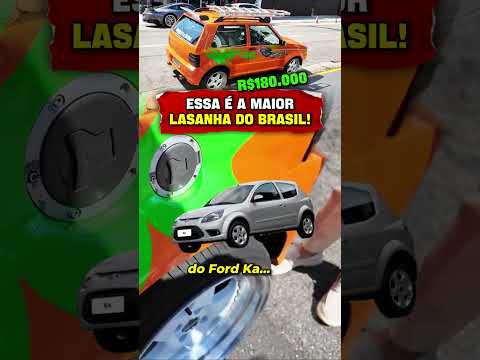 A MAIOR LASANHA do Brasil: Fiat Uno de R$180.000 #tcar #carros #carrosrebaixados