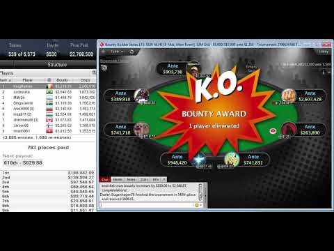 "KingRakker" leader Bounty Builder Series 173: $530 NLHE [8-Max, Main Event], $2M Gtd Oct 27, 2019
