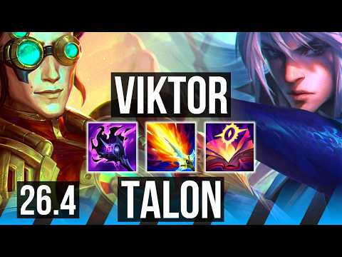 VIKTOR vs TALON (MID) | Good KDA: 15/1/9 | EUW Master | 26.4