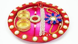 Beautiful Puja Thali Decoration for #RakshaBandhan | DIY Puja Thali Making | How to Make Aarti Thali