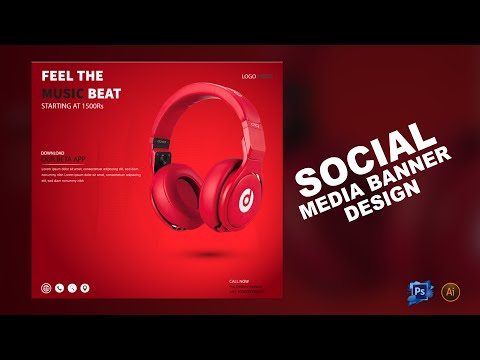 Learn academy banner or Social media ad design in adobe photoshop