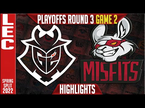 G2 vs MSF Highlights Game 2 | Round 3 LEC Playoffs Spring 2022 | G2 Esports vs Misfits Gaming G2