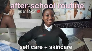 my productive after-school routine and skincare || (as that girl)