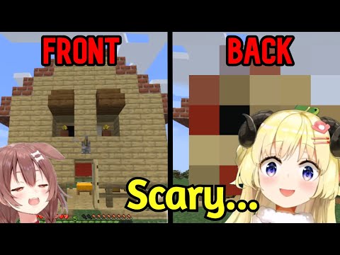 JShay Translations (ジェイ・シェイ) - Watame Visited Korone's Minecraft House, But Then She Saw the Back... [Hololive]