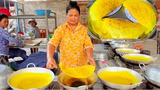 Unbelievable! Amazing yellow pancake cooking-Cambodian Street Food