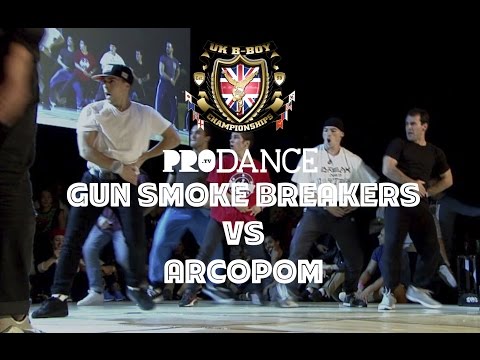 GUN SMOKE BREAKERS VS ARCOPOM/ELECTRODUENDES | UK B-Boy Championships 2014 - Crew Quarter Final