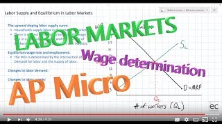 Labor Supply and Equilibrium in Labor Markets