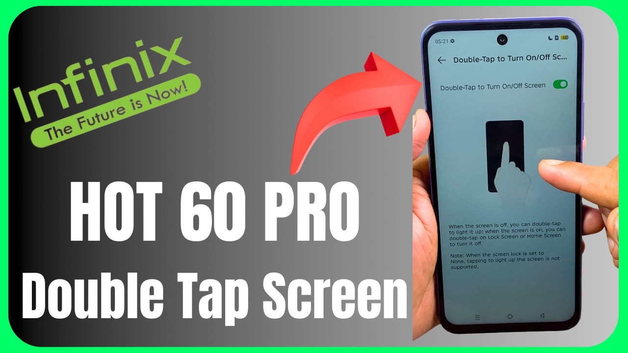 👆 Infinix Hot 60i Double Tap Screen ON/OFF 😱📱 | Settings Tutorial