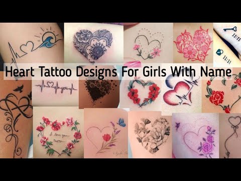 Types of heart tattoo designs for girls with names/ Heart tattoo designs collection