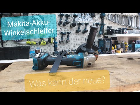 Makita akumuliatorinis kampinis šlifuoklis DGA513Z 18V, be akumuliatoriaus ir kroviklio video