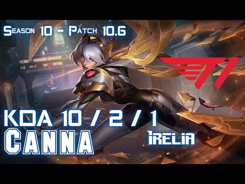 T1 Canna IRELIA vs RENEKTON Top - Patch 10.6 KR Ranked