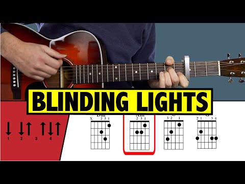 The Weeknd - Blinding Lights // Easy Guitar Tutorial (CHORDS)