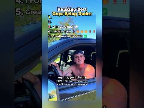 Ranking Best Guys Being Dudes 😎 #funny #tiktok