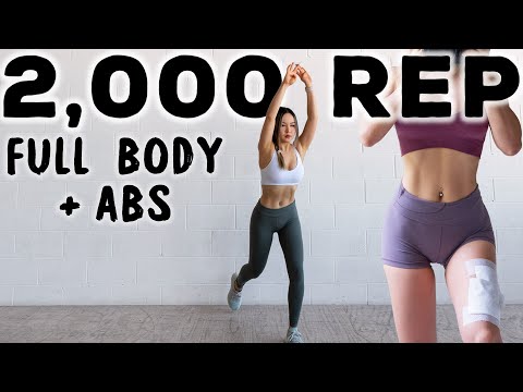 2000 REP Full Body & Abs Workout CHALLENGE for 2 Million Subscribers 🔥Burn Fat, NO JUMPING