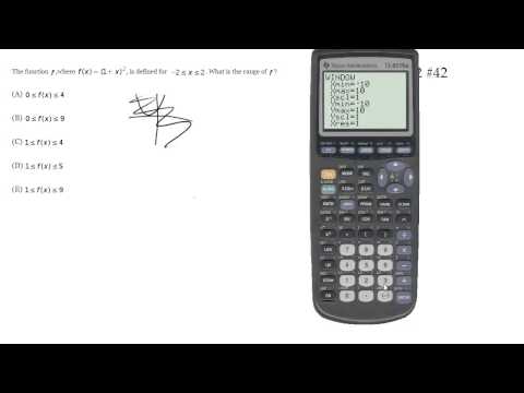 #13 - Range of a Function, SAT Math Level 1