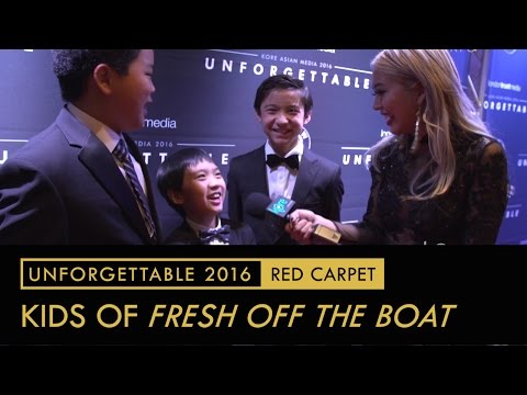 2016 Unforgettable Gala Red Carpet: Hudson, Forrest and Ian of 'Fresh Off The Boat'