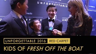2016 Unforgettable Gala Red Carpet: Hudson, Forrest and Ian of 'Fresh Off The Boat'