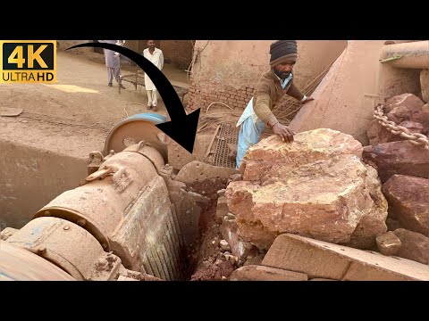 Big Rock Jaw Crusher Machine in Action | Powerful Stone Crushing ASMR Sounds