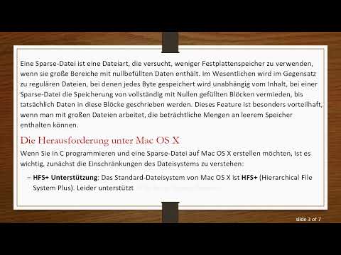 Wie man programmgesteuert eine Sparse File in C unter Mac OS X erstellt