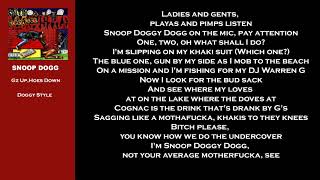 Snoop Dogg - Gz Up , Hoes Down (Lyrics Video)