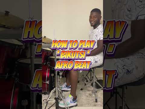 How to play BIKUTSI - Afro Beat! #Drumlessons  #beginnerdrumlessons  #groove #drumbeat  #bikutsi