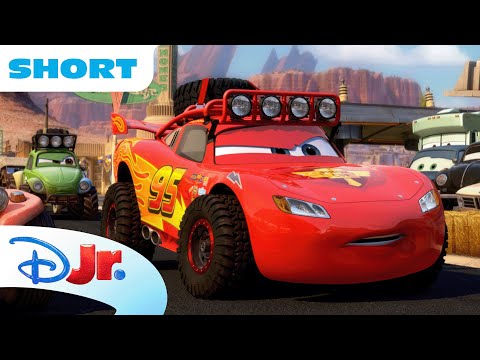 McQueen Gets Challenged to an Off-Road Race! 🚗💨| Cars Toon: Tales From Radiator Springs |@disneyjr
