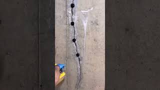 FOUNDATION CRACK REPAIR! Easy Fix. #diy #construction #tools