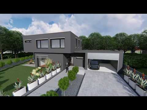 Einfamilienhaus Visualisierung Animation Grey Edition Full HD RENDERMANUFACTORY.DE