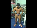 Bodybuilding Contest last week posing routine by vineet kala in gym.