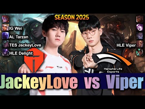 TES JackeyLove vs HLE Viper - JackeyLove SENNA vs Viper LUCIAN ADC - Patch 25.18 KR Ranked | lolrec