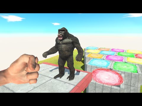 Punch Dinosaurs, Primates, Mammals Into Portal Holes! - Animal Revolt Battle Simulator