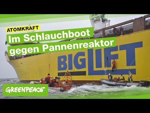Im Schlauchboot gegen Pannenreaktor - Greenpeace-Protest auf hoher See