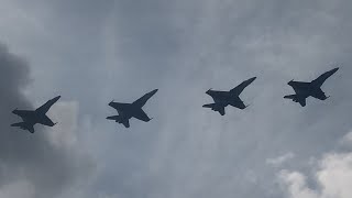 F-18 Superhornets departure and arrival at GRR - (KGRR).