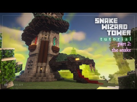 Snake Tower Tutorial part 2 | How to Build a Wizard Tower in Minecraft