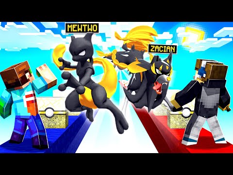 1v1v1v1 GOD TIER PIXELMON LUCKY BLOCK RACE!