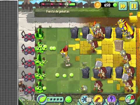 Plants vs Zombies 2 Fiesta de Piñatas Dia 1 #4