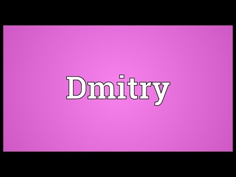 Dmitry Meaning