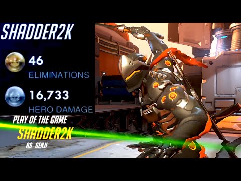SHADDER2K INSANE GENJI MAIN! 46 ELIMS! POTG! [ OVERWATCH SEASON 24 TOP 500 ]