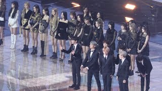190105 BLACKPINK, TWICE, BTS 입장 Opening (로제 채영 친목) 블랙핑크,트와이스,방탄소년단 4K 직캠 by 비몽