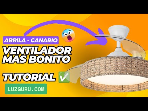 Vídeo de CANARIO Ventilador de Techo con Luz LED Blanco y Natural Fabrilamp / Abrila