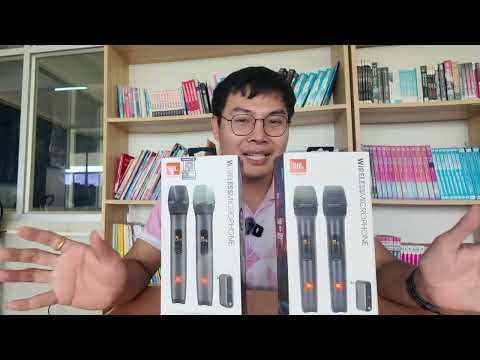 Compare genuine vs. fake JBL wireless microphones.