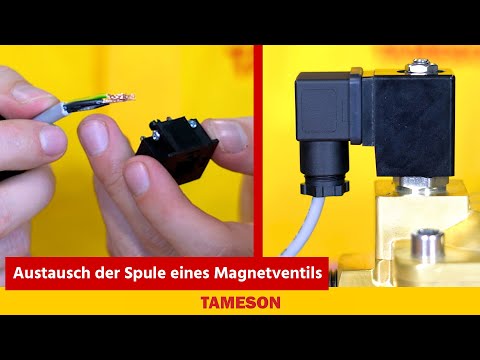 Austausch der Spule eines Magnetventils I Verkabelung I Tameson