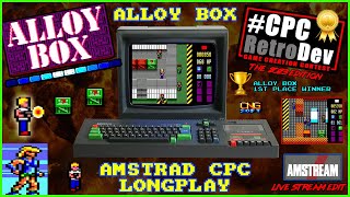 [AMSTRAD CPC] 🕹️ Alloy Box - Longplay (New Amstrad Game & CPCRetroDev 2023 Winner! Live Stream Edit)