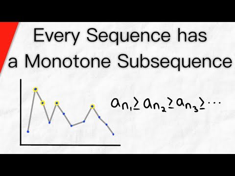 Monotone Subsequence Theorem (Every Sequence has Monotone Subsequence) | Real Analysis