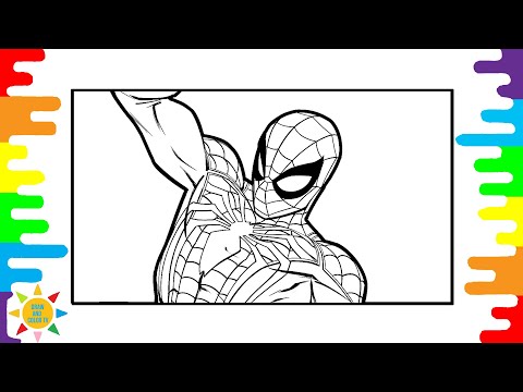 Spider-Man Coloring Page |Superhero Coloring | Krys Talk - Fly Away
